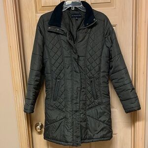 IC COLLECTION Quilted Puffer Jacket - Dark Green